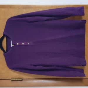 Purple Men's Henley Sweater, Small
